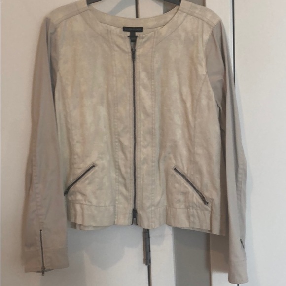 Eileen Fisher Jackets & Blazers - Off white textured bomber jacket